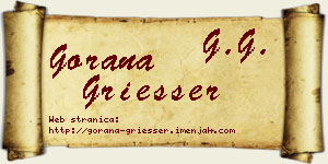 Gorana Griesser vizit kartica